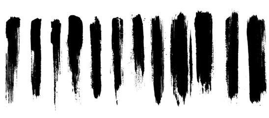 Round Sponge Thin Artist Brush Straight Lines High Detail Abstract Vector Background