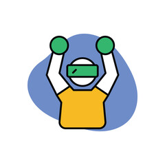 VR Ride Icon vector stock illustration