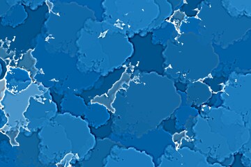 Abstract Blue Pattern with Relief Effect