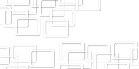 Abstract illustration of randomly arranged gray rectangle frames, Abstract seamless modern white and gray color technology concept geometric line.squares shapes with line technology line vector .