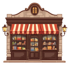 Bookstore isolated on white 