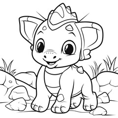 Obraz premium Stegosaur coloring page