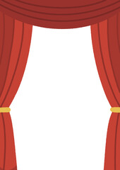 red velvet curtain