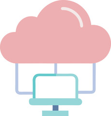 Cloud Icon – Minimal Flat Vector for Data Storage or Computing Apps