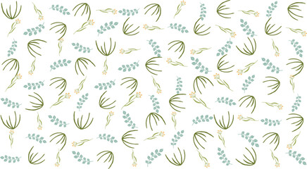 Tropical seamless pattern featuring hibiscus blooms and monstera foliage. Ideal for textile prints, wallpapers, wrapping paper, and summer designs