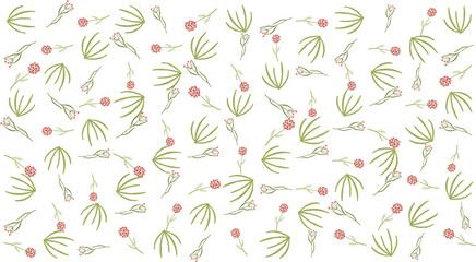 Tropical seamless pattern featuring hibiscus blooms and monstera foliage. Ideal for textile prints, wallpapers, wrapping paper, and summer designs