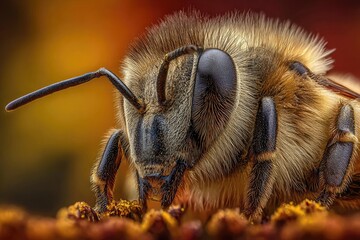 Close-up macro bee