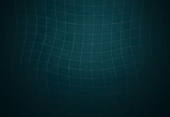 Naklejka premium Dark teal textured surface with a subtle wavy grid pattern and vignette effect