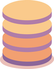 Coin Stack Icon Flat Pastel Vector for Savings App UI