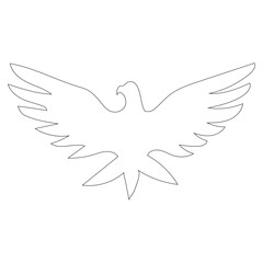 Eagle icon vector silhouette