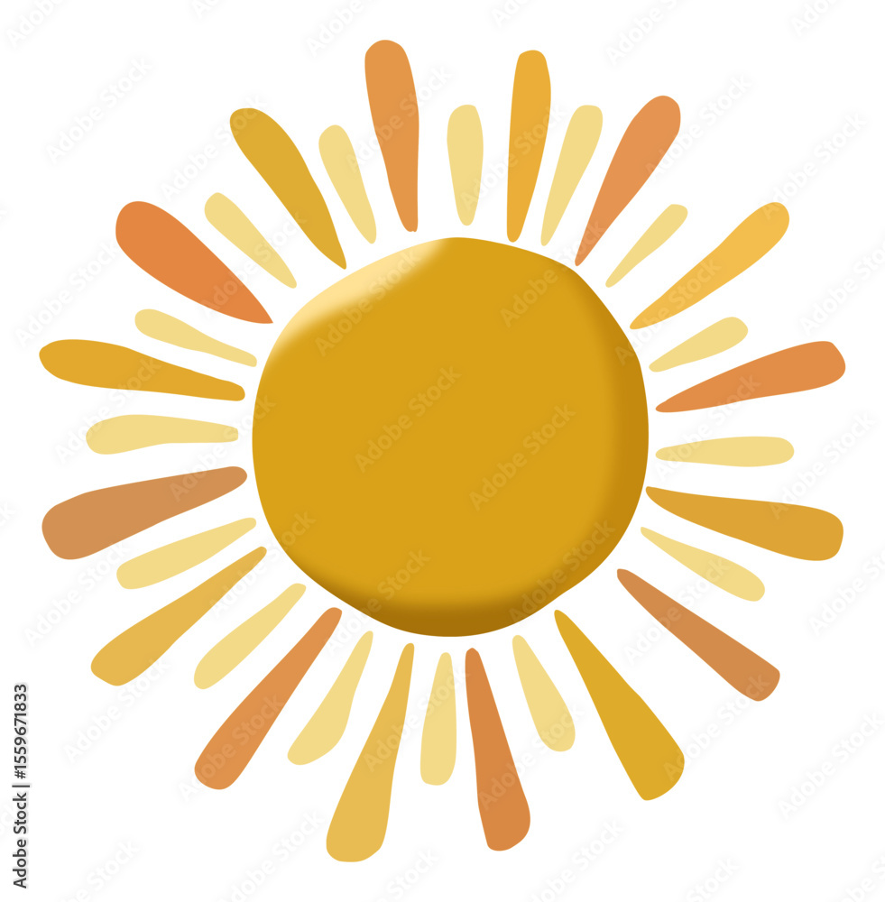 Fototapete the sun is the center. a simple background and a solid color make the image of the sun stand out wit