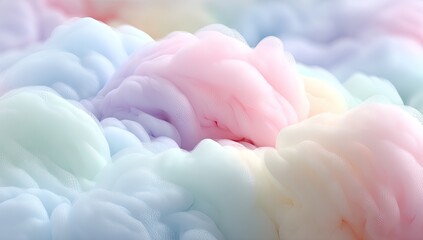 Abstract pastel cloud shapes
