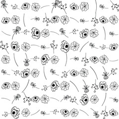 Tropical seamless pattern featuring hibiscus blooms and monstera foliage. Ideal for textile prints, wallpapers, wrapping paper, and summer designs