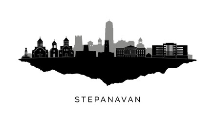 Obraz premium Stepanavan Skyline Armenia with Cityscape Silhouette.