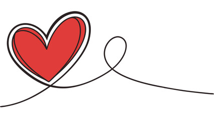 Heart Balloon Doodle Set – Whimsical Love & Flight Illustrations