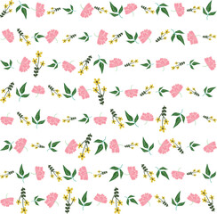 Seamless botanical design with tropical hibiscus and monstera. Perfect for vibrant summer backgrounds, wallpapers, fabric, and creative surface patterns