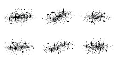 Abstract cosmic vector illustration: stellar dust clusters for design, poster, and space theme