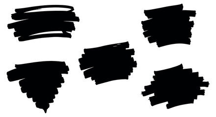 Hand drawn brush strokes vector illustration for artistic design