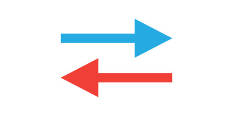 Obraz premium arrows data transfer icon, exchange arrow icons - Swap icon with two arrows EPS10