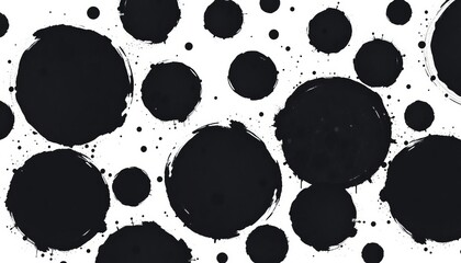 Grungy black spray paint circles isolated on white, vector illustration,  vintage,  design element