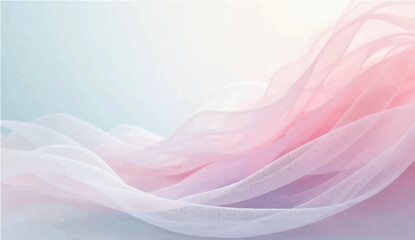 abstract Pink smoke flowing on soft white background with smooth wave patterns and gentle light effects