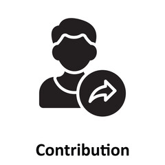 Contribution Vector Icon which can easily modify or edit