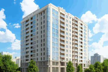 modern office building in downtown