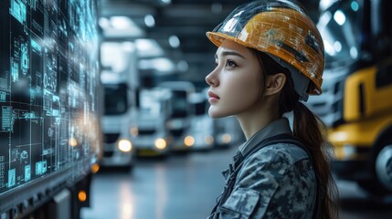 Futuristic logistics supervisor using augmented reality for warehouse management