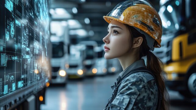 Futuristic logistics supervisor using augmented reality for warehouse management