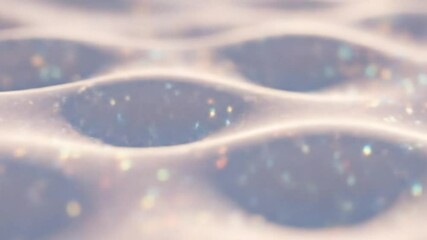 Soft, pastel waves shimmer with iridescent glitter, creating a dreamy, ethereal texture - Powered by Adobe