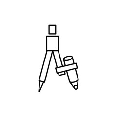 Simple Line Drawing Compass with Pencil for Geometry and Drafting