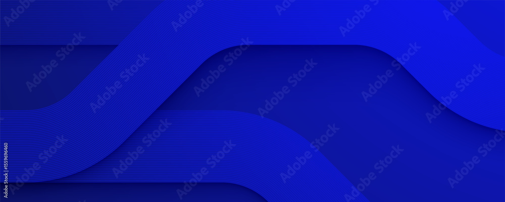Poster flowing blue wave background with soft curves and light gradient design