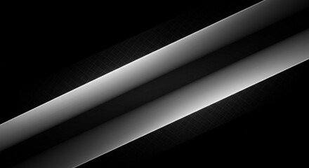 Abstract diagonal light gray shape on black