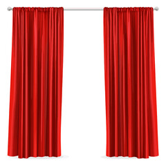 Red curtain illustration 