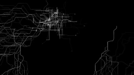 電気回路・ネットワークを表現したコンピューターグラフィック