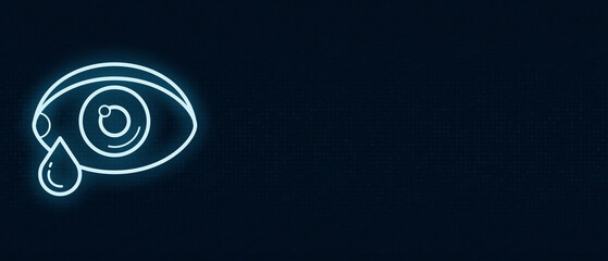 Echoes of Emotion A Neon Glimpse into the Eyes of Sorrow