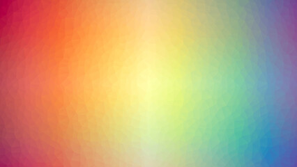 虹色のグラデーションのポリゴン背景