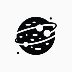 planet icon isolated universe concept