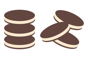vector illustration of a chocolate cake