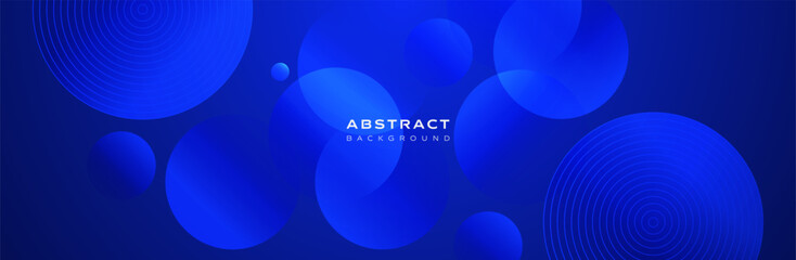 Dark blue circle background, gradient geometric lines, abstract, modern, banner, vector, website template, presentation