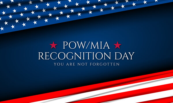 National POW MIA Recognition Day Design Background Illustration