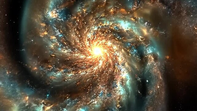 Abstract swirling galaxy