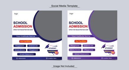 Customizable Education Social Media Template for InstitutionsCustomizable Education Social Media Template for Institutions