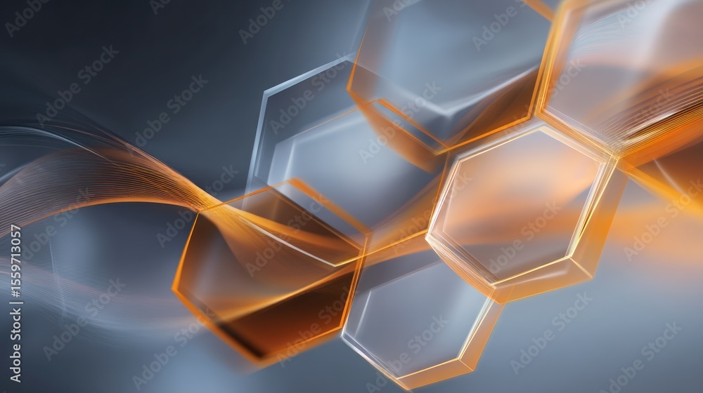 Poster abstract hexagon pattern background