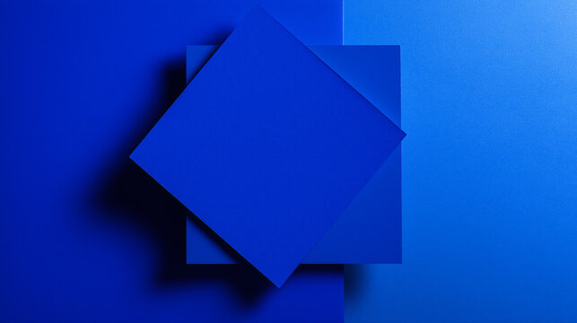 Minimalist abstract background featuring overlapping blue squares with rich textures. Ideal for tech, design, or corporate branding visuals.