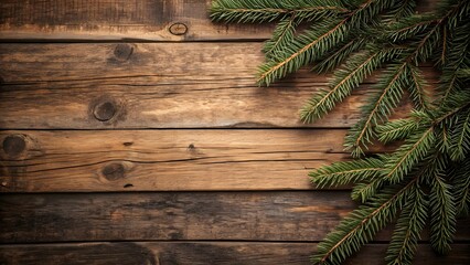Fresh Green Leaves and Coffee Beans on a Rustic Wooden Background