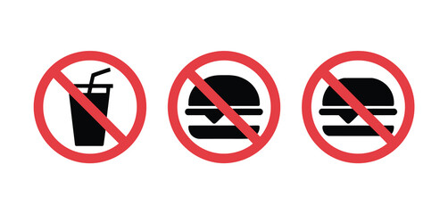 No Food or Drinks Allowed Sign