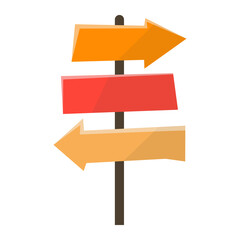 Illustration of Directional Signpost