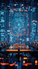 Future City Night View Conference Room
