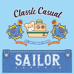 cute animals on vacation at the beach, Animal Cartoons, Flat Vector Illustrations